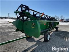 2011 John Deere 630F Hydraflex 30' Platform Header W/Header Trailer 