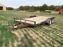1998 Neal 18’X7’ T/A Flatbed Car Trailer 