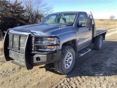 2015 Chevrolet 3500 4x4 Regular Cab Long Box Flatbed Pickup 