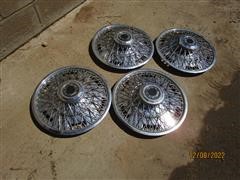 1953 Ford Wire Spoke 15" Chrome Hubcaps 