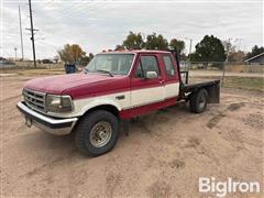 1994 Ford F250 4x4 Extended Cab Flatbed Pickup 