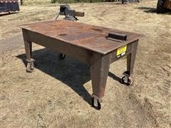 Shop Built Metal Work Bench 