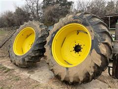 Goodyear 18.4-38 Tractor Tires On JD Rims 