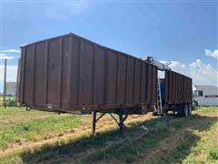 1982 Great Dane Scrap Iron Handler T/A Open Top Trailer W/Brandt 3028 Knuckle Boom Loader 