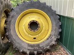Michelin Agribib 480/80R42 Tires & John Deere Rims 