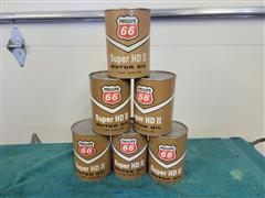 Phillips 66 Super HD Motor Oil Cans 