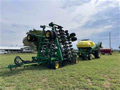 2014 John Deere 1890 Air Seeder W/1910 Cart 