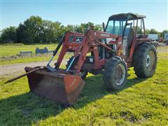 Fiat 680 MFWD Tractor W/Hesston L350 Loader 