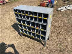 Kimball Midwest Storage Bins W/Misc Pipe Fittings 