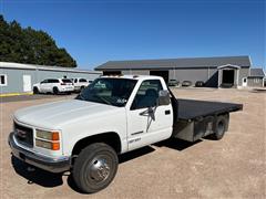 1998 GMC 3500 4x4 Flatbed Dually Pickup 