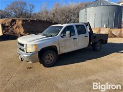 2008 Chevrolet Silverado 2500 4x4 Crew Cab Flatbed Pickup 