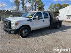 2011 Ford F350 2WD Crew Cab Flatbed Pickup 