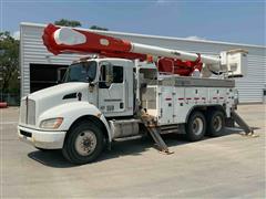 2010 Kenworth T370 T/A Bucket Truck W/Altec AM55E 