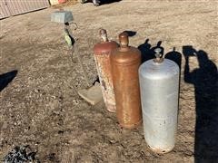 Master Tank & Welding 100# Upright Propane Tanks W/ Regulator 