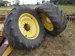 590/65R34 Front Tires W/10 Bolt W/Heads 