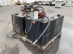 Steel Diesel Fuel Tanks W/ 12V Pumps, Hoses & Nozzles 