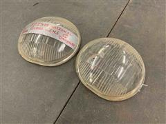 1937 International Glass Headlight Lenses 