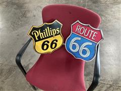 Route 66 / Phillips 66 Metal Signs 
