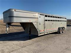 2003 Kiefer Built 24’ T/A Aluminum Livestock Trailer 