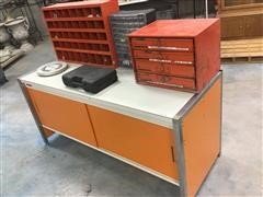 Shop Parts Bins, Dyna Systems Shelving, Nut Driver Kit, Industrial Storage Table 