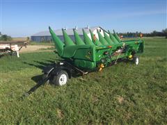 2009 John Deere 608C Corn Head W/Header Trailer 