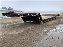 1992 Trail King TK60HTXL-502 50’ T/A Fixed Neck Lowboy W/Hyd Tail Section 
