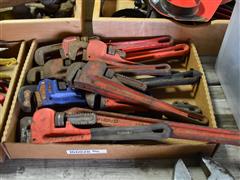 Flat Of Pipe Wrenches 