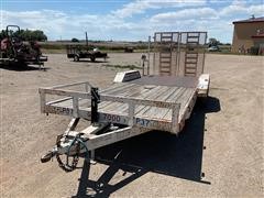 2007 R&W T/A Bumper-Pull Flatbed Trailer W/Dovetail & Ramp 