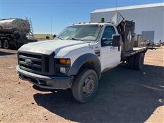 2009 Ford F550 XL Super Duty 4x4 Flatbed Truck 