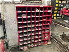 Metric Bolt Cabinet, 72 Bins Of Bolts, Nuts, Washers 