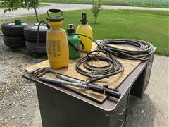 2 Gallon Spray Tanks, Wands, Pressure Hose 