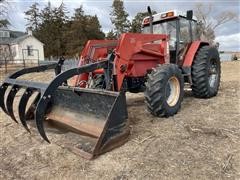 1993 Case 5240A MFWD Tractor W/Loader Bucket & Grapple 