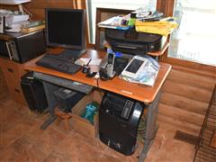 Computer And Desk 