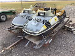 1976 John Deere 440 Snowmobiles W/Trailer 