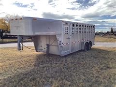 2001 Wilson RSGN-5720T 20’ T/A Aluminum Livestock Trailer 