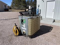 Graco Oil Container, Pump, Meter, And Hose Reel 