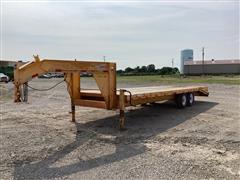 2008 H&H 25' T/A Gooseneck Flatbed Trailer 