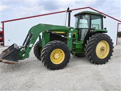 1989 John Deere 4055 MFWD Tractor W/Loader 