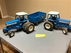 Ford 1/8 Scale Toy Tractors & Wagon 