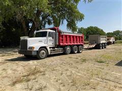 1989 Freightliner FLD120 (Glider) Tri/A Dump Truck W/1994 Cornhusker Tri/A Pup Trailer 