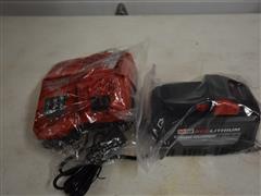 Milwaukee M18 Red Lithium High Output HD12.0 Battery With Charger 