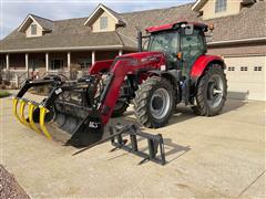 2018 Case IH Puma 150 MFWD Tractor W/Grapple Loader 