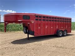 2010 Titan 20' T/A Gooseneck Livestock Trailer W/Front Living Quarters 