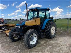 New Holland TS100 MFWD Tractor W/Side-Mount Mower 