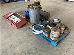 Valmont Pivot Panel, ATV Box, Oil Cans 