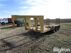 1973 Jantz Gooseneck Tri/A Flatbed Trailer 