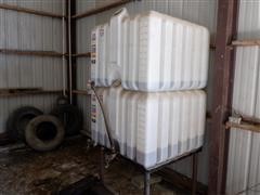 110 Gallon Oil Totes W/ Rack 