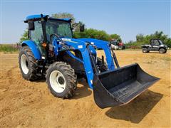 2021 New Holland Workmaster 120 MFWD Tractor W/Loader 