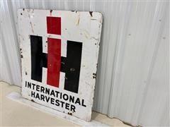 International Harvester Porcelain Double Sided Sign 