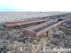 Macksteel 20' Steel Cattle Feed Bunks 